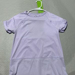 lavender under armour workout top